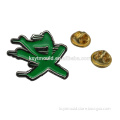 Custom colored bobby X shape metal letter lapel pins/letter pin badge